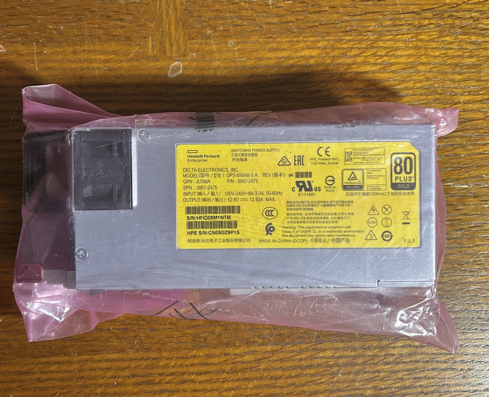 HPE Delta DPS-650AB-5 A, Switching Power Supply