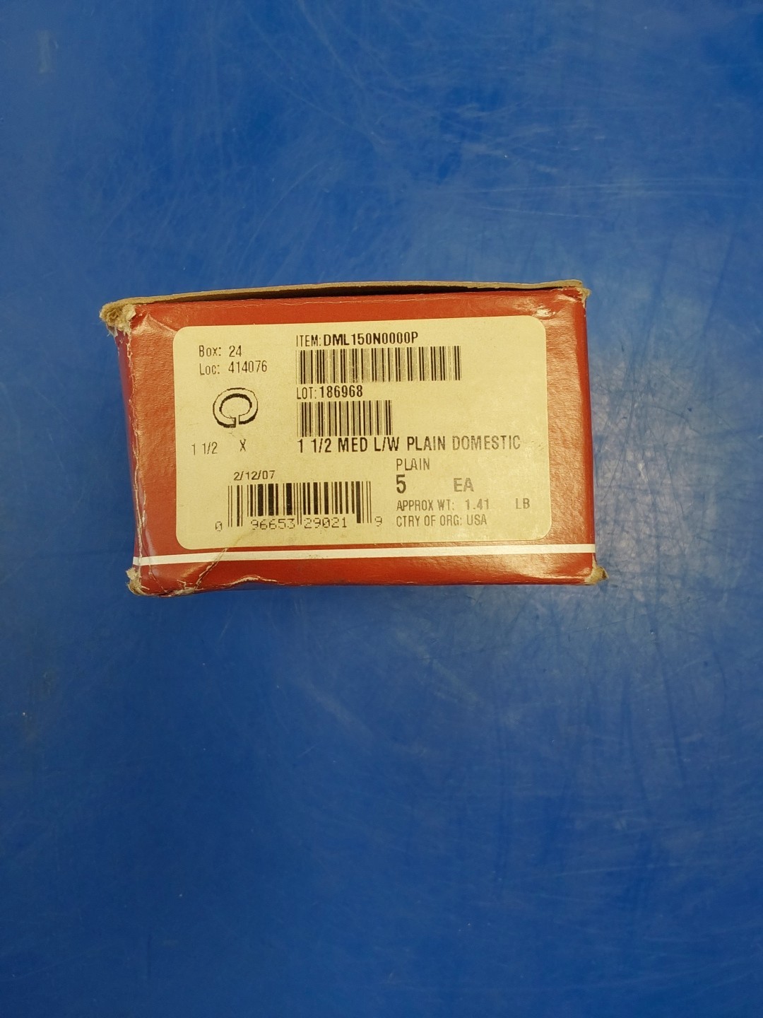 HODELL-NATCO DML-150N0000P 9 PACK 1 1/2 MED L/W Plain DOMESTIC
