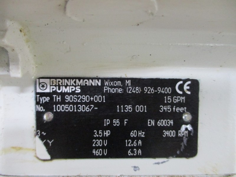 BRINKMANN TH90S290+001 230/460V 6.3/12.6A NSNP