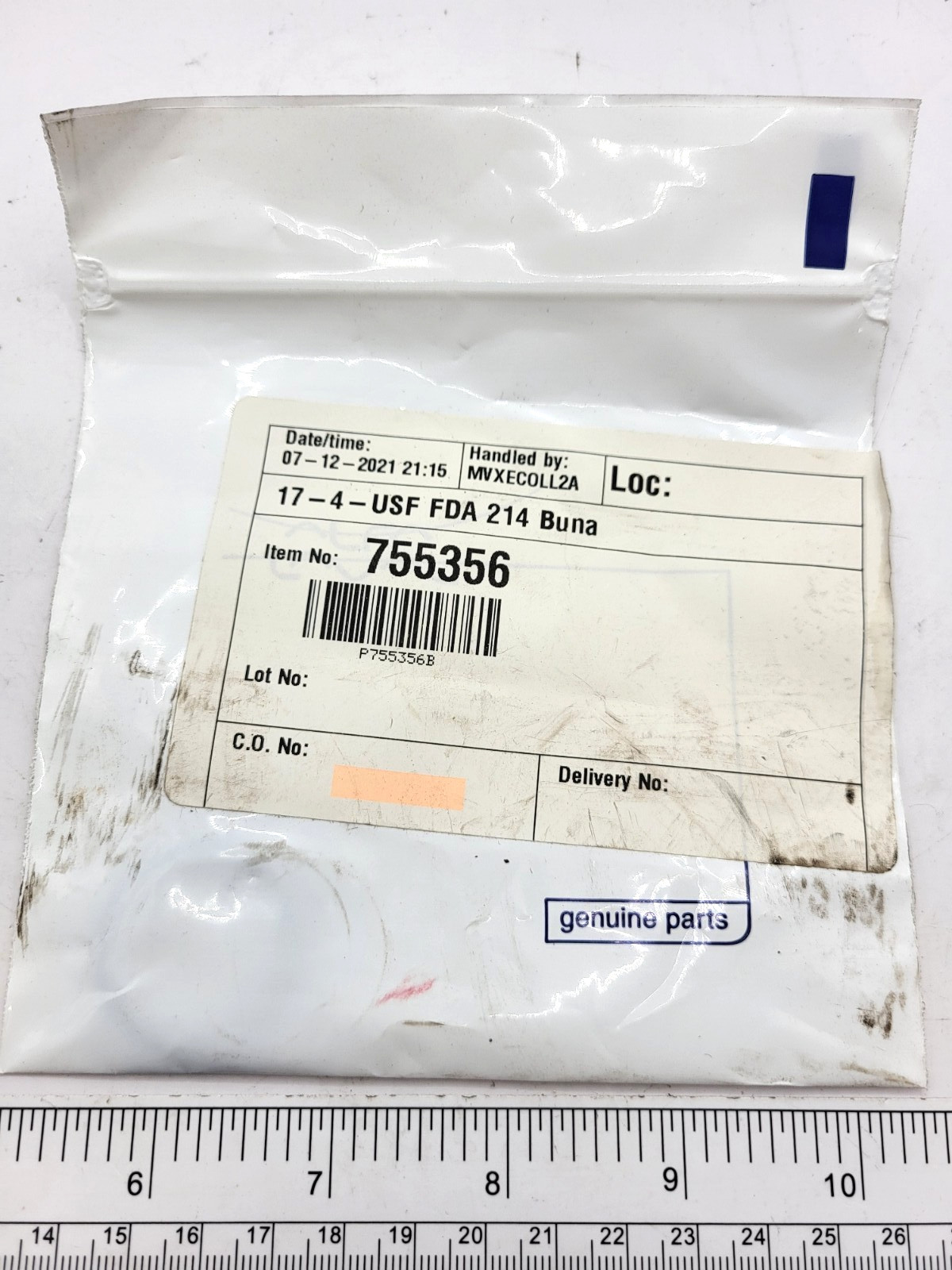 Alfa Laval 17-4-USF FDA 214 Buna O-Ring 755356, 0415G