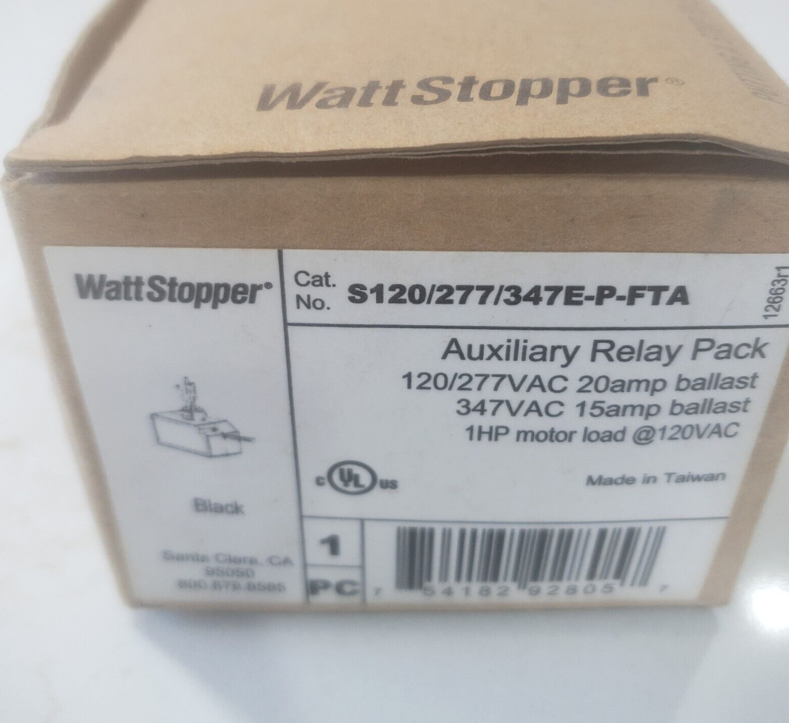 WattStopper S120/277/347E-P-FTA Auxiliary Relay Pack