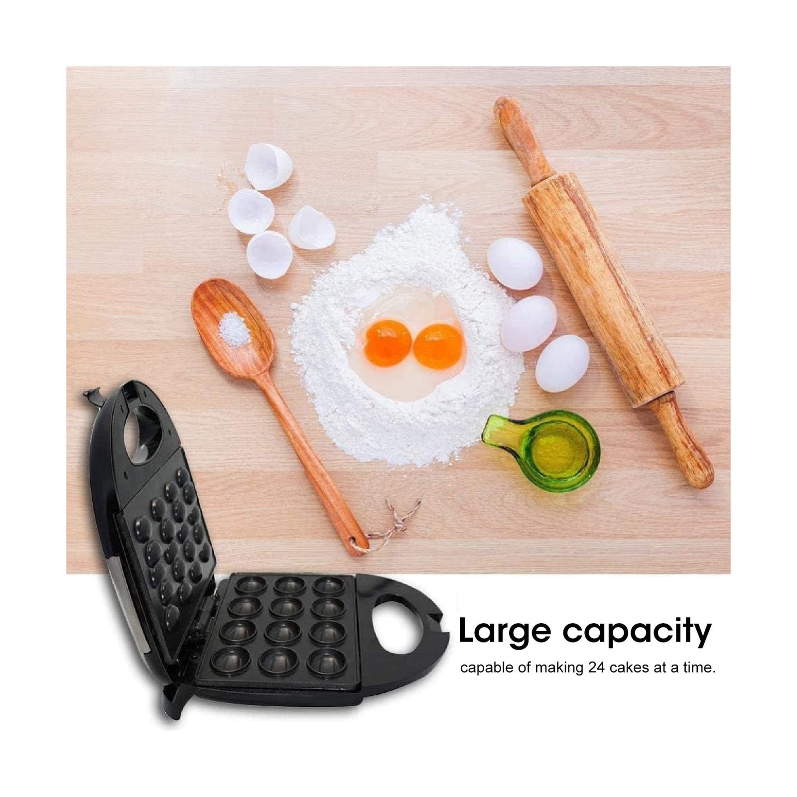 Walnut Cookie Maker 24pcs Nut Waffle Bread Maker – Non Stick Panel for Home Cook