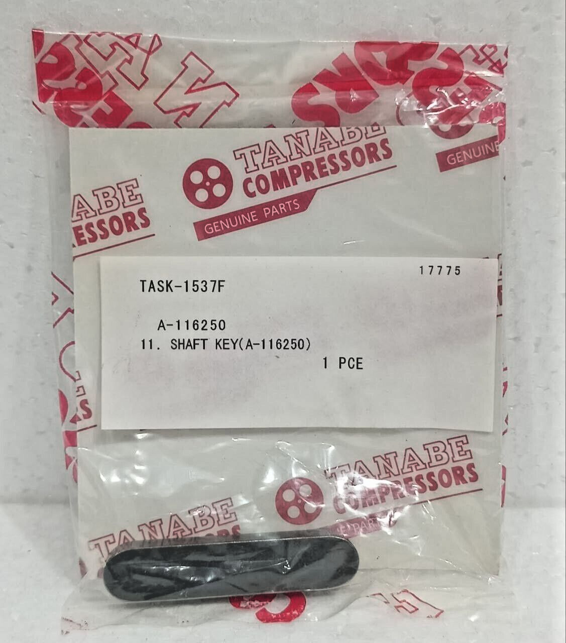 TANABE PNEUMATIC A-116250 SHAFT KEY TASK-1537F NEW FAST SHIPPING