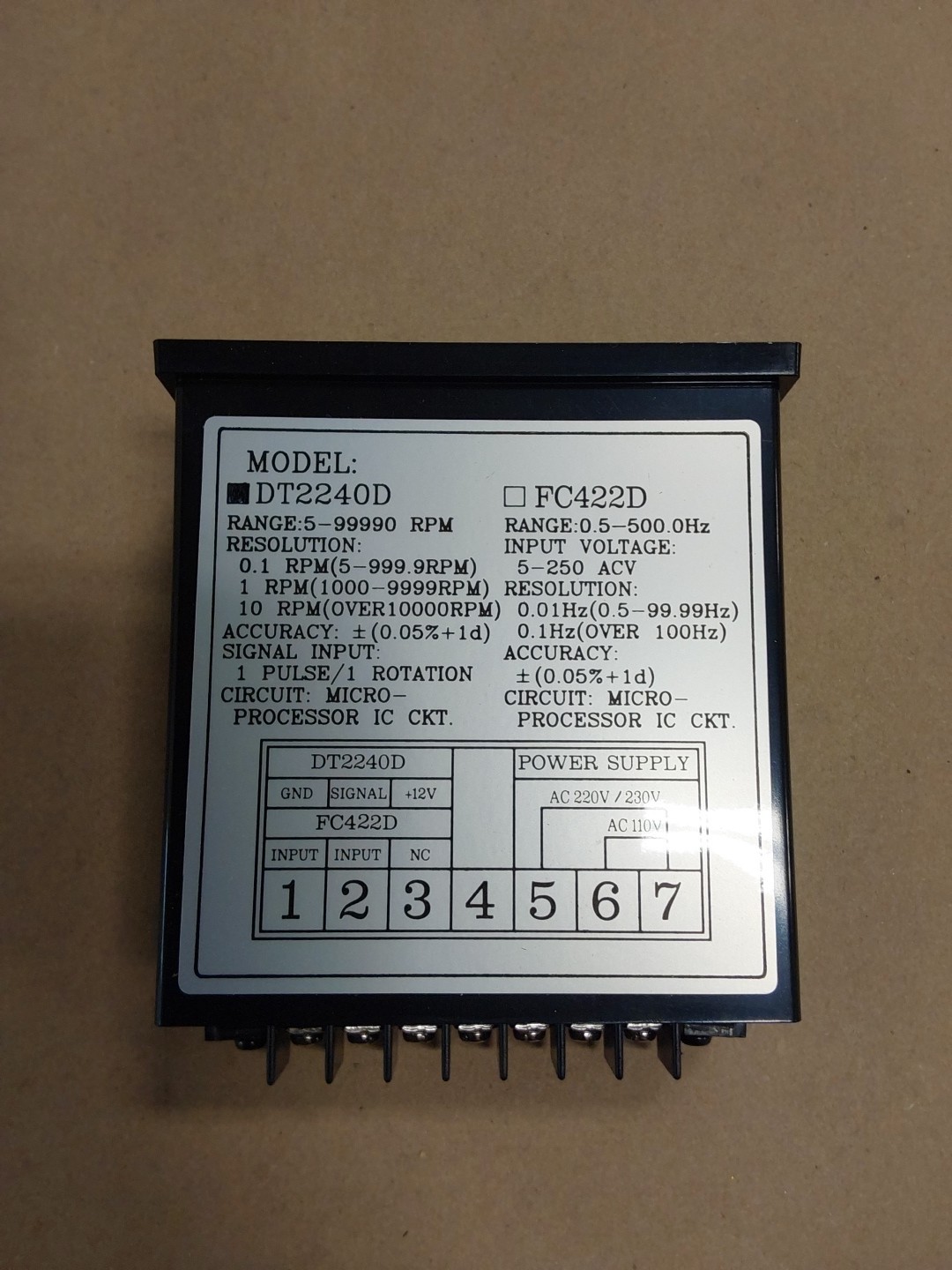 EXTECH DT2240D Panel Tachometer 461950 BRAND NEW