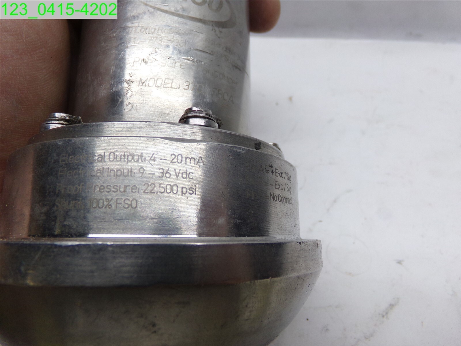 GP:50 Weco Hammer Union Pressure Transducer Transmitter Model # 370ASBCA