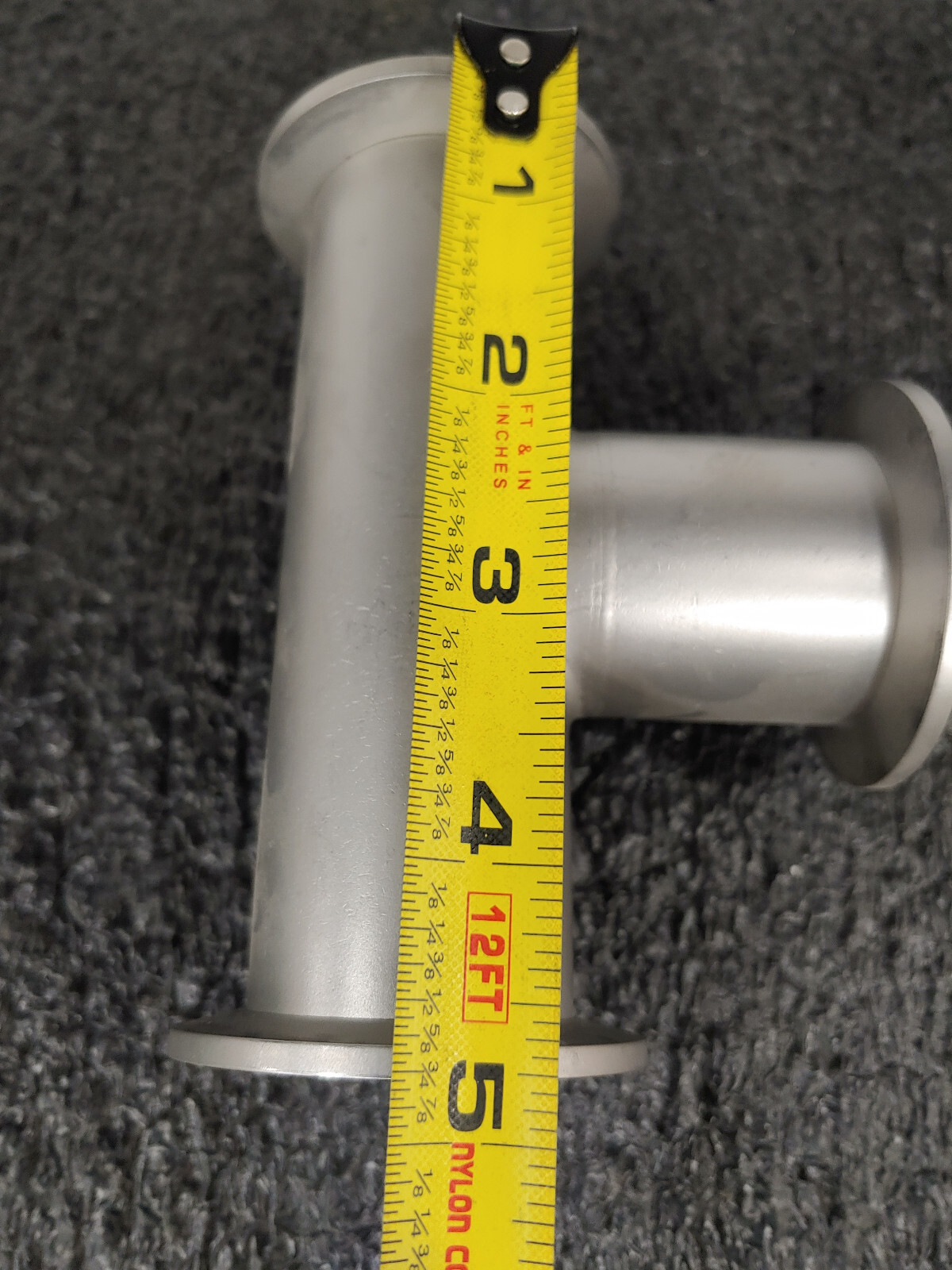 Lot of Unbranded SS Vacuum Flange Fittings Tee Straight Adapters