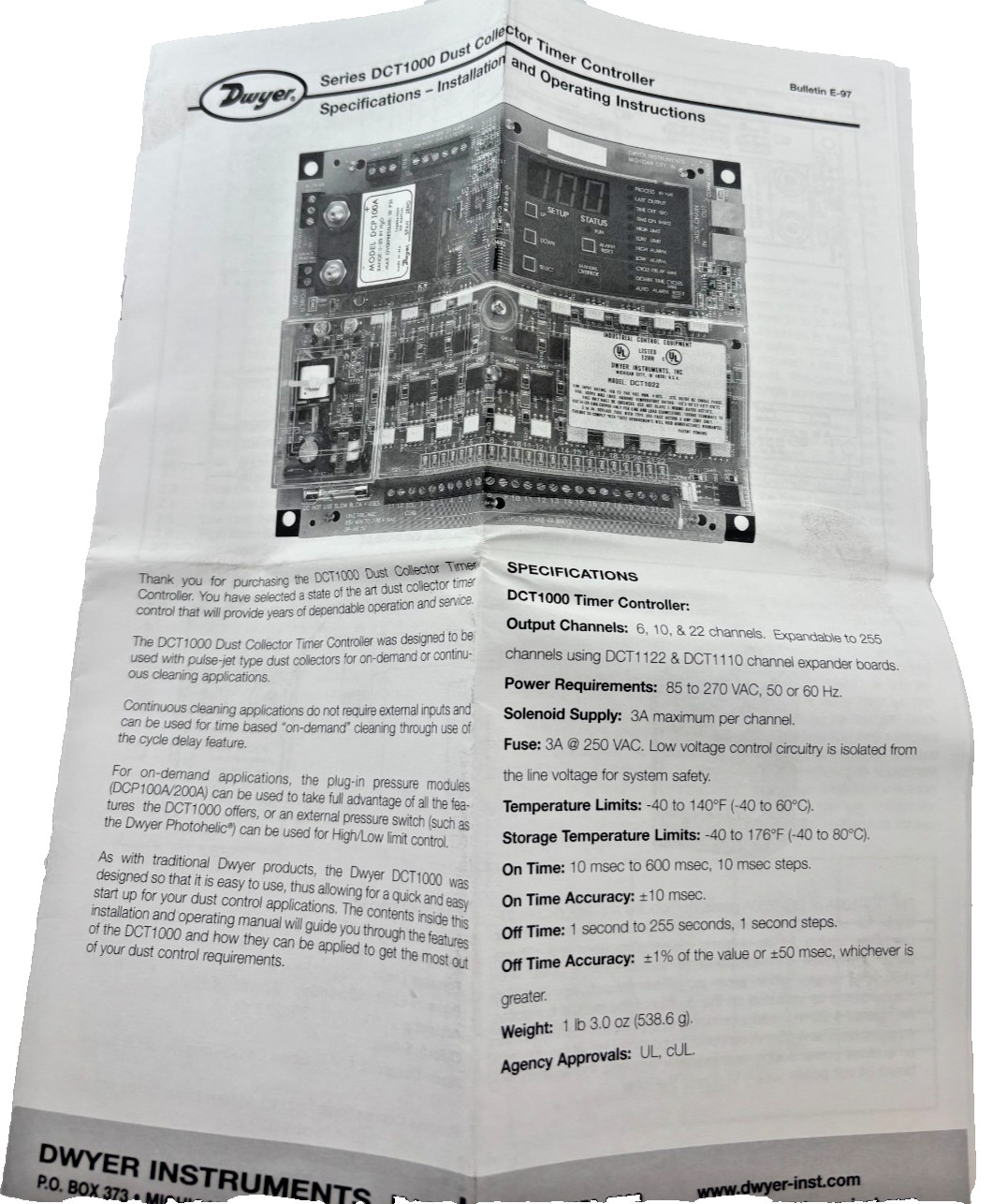 Dwyer DCT1010 Dust Collector Timer Board – Industrial Control Module