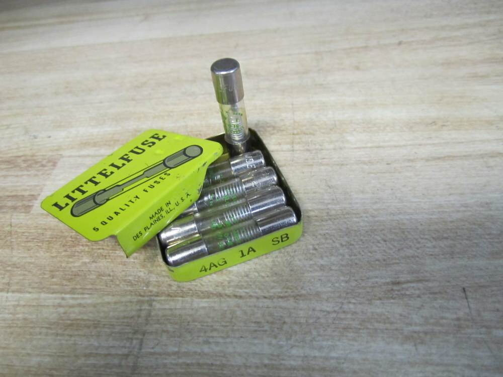 Littelfuse 4AG-1A 413 Glass Tube Fuse 4AG1A (Pack of 5)