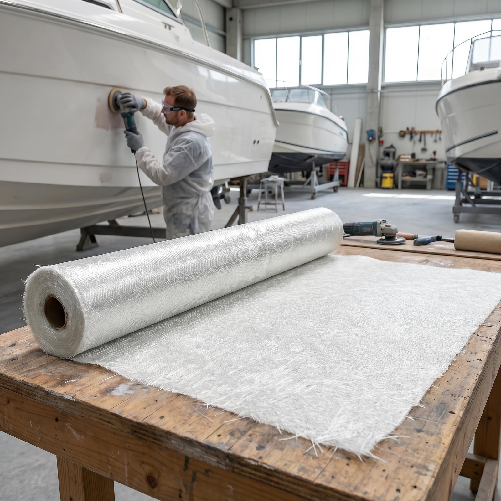 1708 Biaxial Fiberglass Cloth 35″ x 10 Yards (30 ft) | 17 oz Biaxial + 0.75 o…