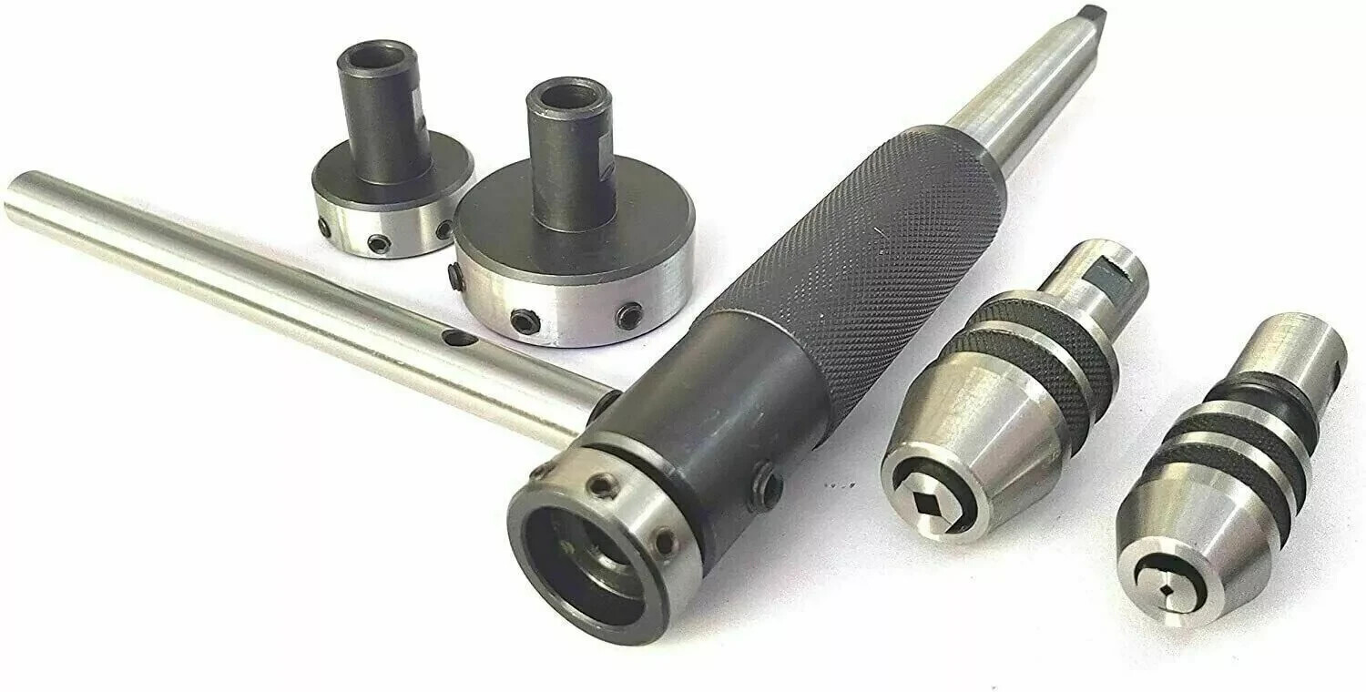3MT Lathe Tailstock Tap And Die Holder set Sliding Floating Type MT3 Shank INCH