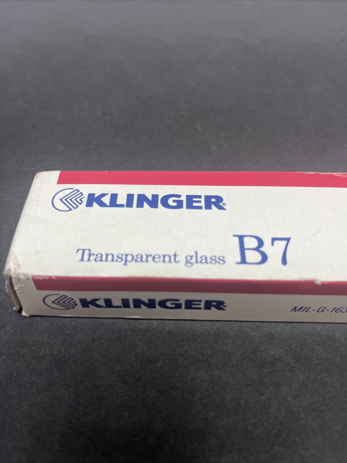 RARE VTG KLINGER MIL-G-16356 TRANSPARENT GLASS B-7 NEW OLD STOCK MADE IN AUSTRIA