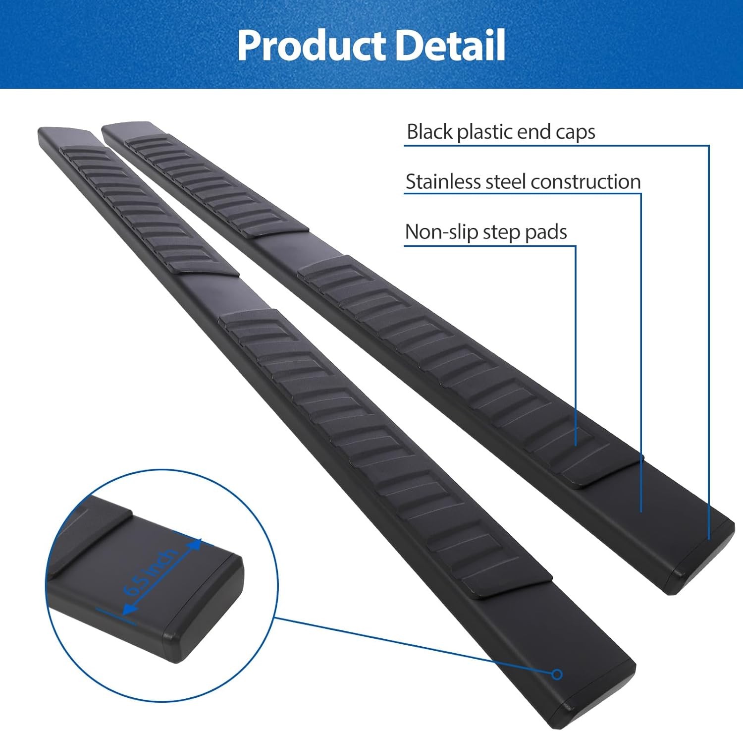 Garvee 6 in Running Boards, Side Steps for 2019-2024 Dodge Ram 1500 New Body