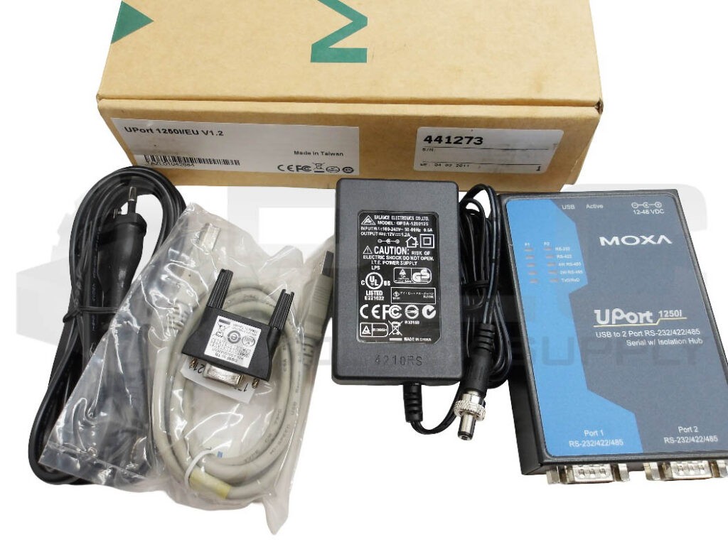 NEW MOXA UPORT 1250I CONVERTER REV 1.2 12-48VDC 200MA USB 2 PORT