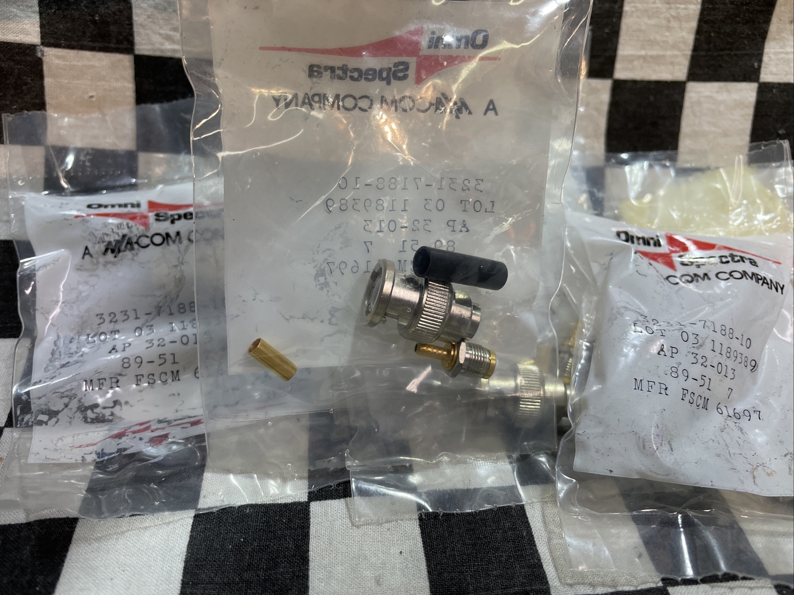 Omni Spectra 3231-7188-10, AP32-013, Straight Cable Plug, LOT OF 6, SHIPSAMEDAY