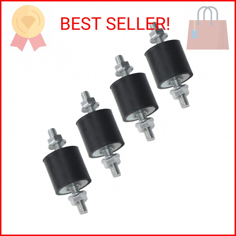 4pcs 25 x 25mm Rubber Mounts Rubber Vibration Isolator Mounts Shock Absorber wit
