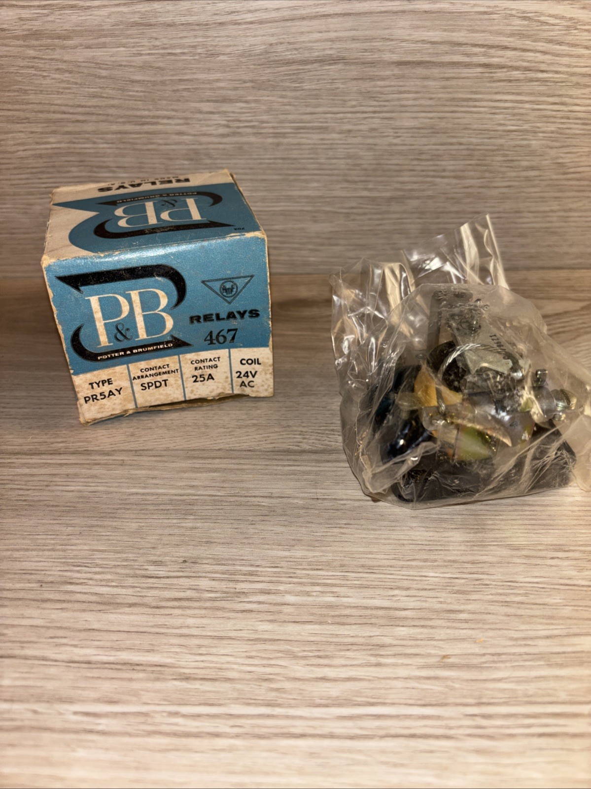 Potter & Brumfield PR5AY – 120V/240V 25A 24V AC Coil AMF Relay Brand New In Box