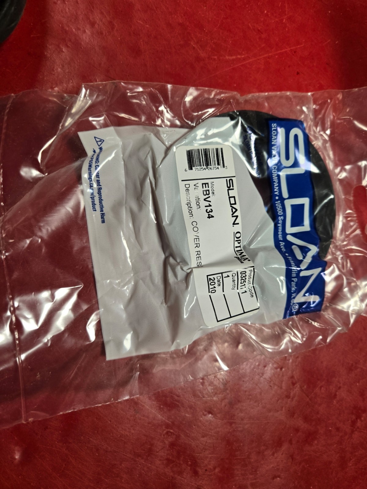 Sloan EBV-1010-A Metal Inner Cover Repair Kit 3325089 OEM toilets urinals