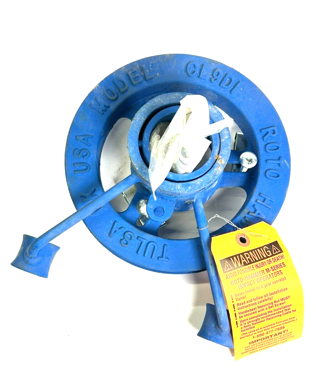 Roto Hammer M Series CL9D1 Chain Wheel Blue Manual Valve Ductile Iron Clamp