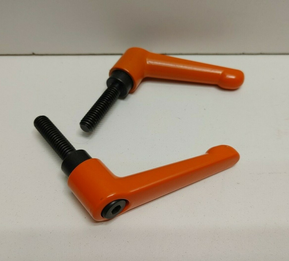 LOT OF 2 NEW OLD STOCK! KIPP STRIGHT M8 ORANGE ADJUSTABLE HANDLES K0737.2062X