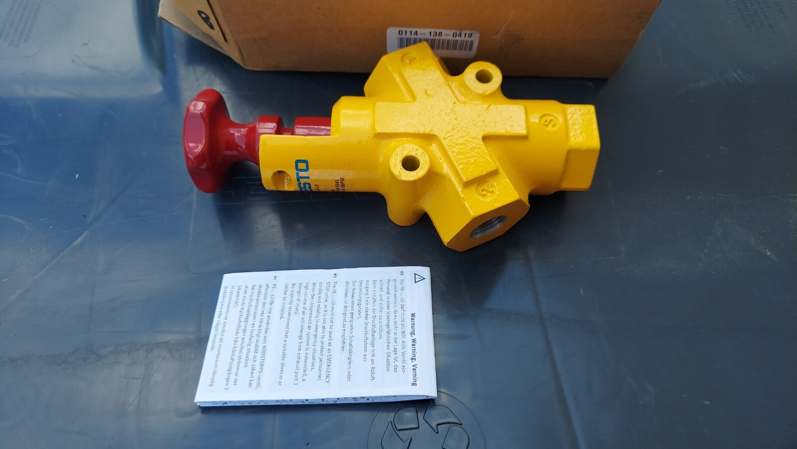 New Festo HE-G1/2-LO 00197134 Shut Off Valve L@@K