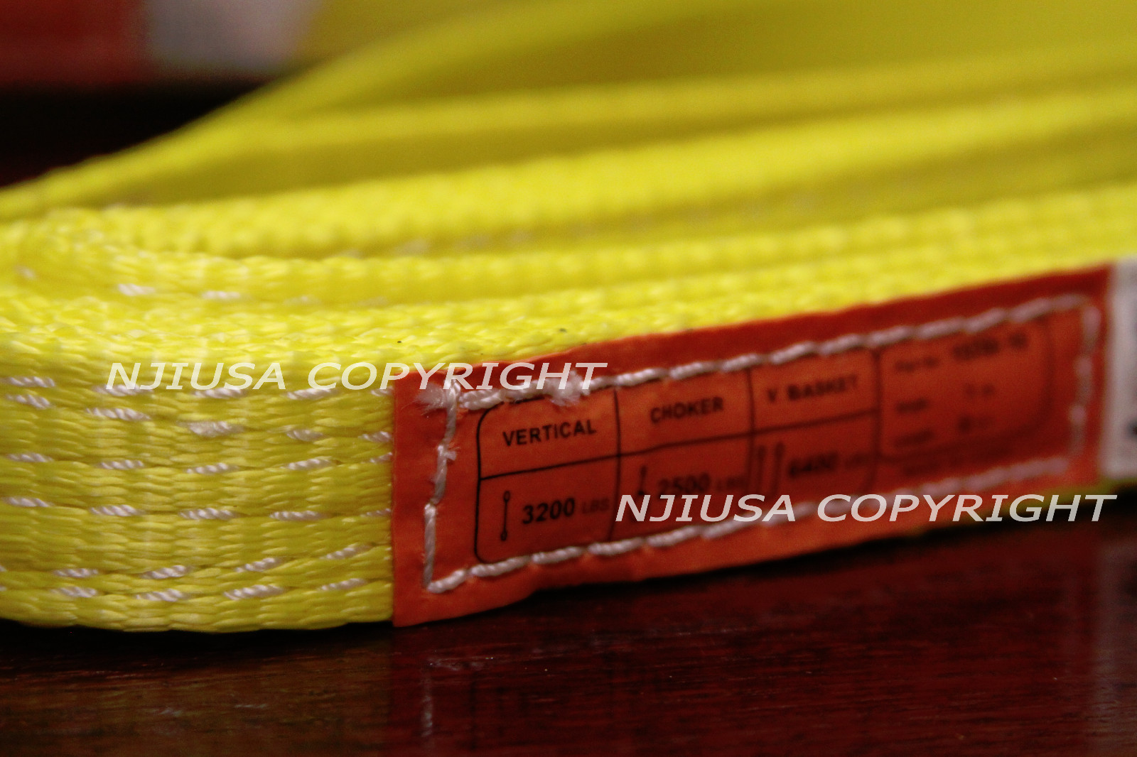 2x EE2-901 8ft Polyester Web Lifting Sling 1″x8′ Lifting Tow Straps eye to eye