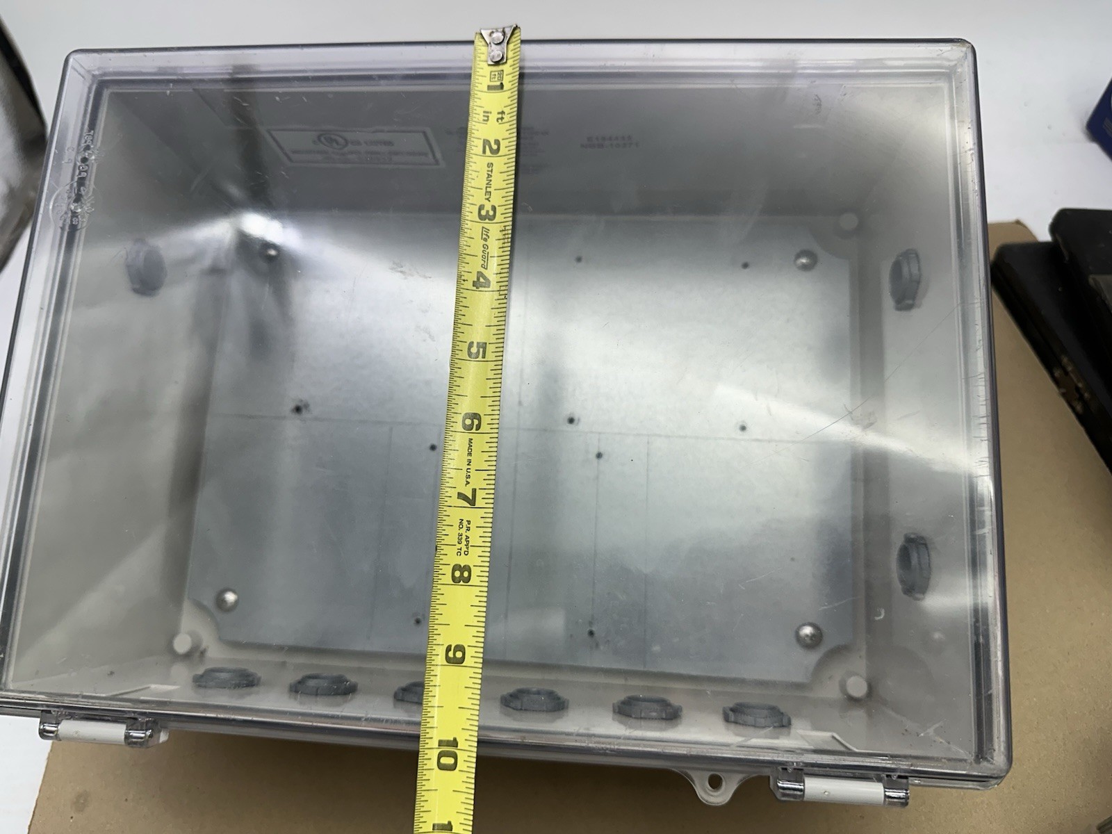 Bud Industries NBB-10273 Light Gray Style B Plastic Indoor Box with Clear Door