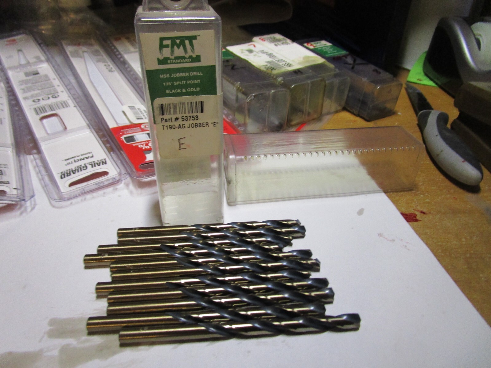 E x 4″ OAL 135° Split Black / Gold High Speed Steel Jobber Drill QTY 11