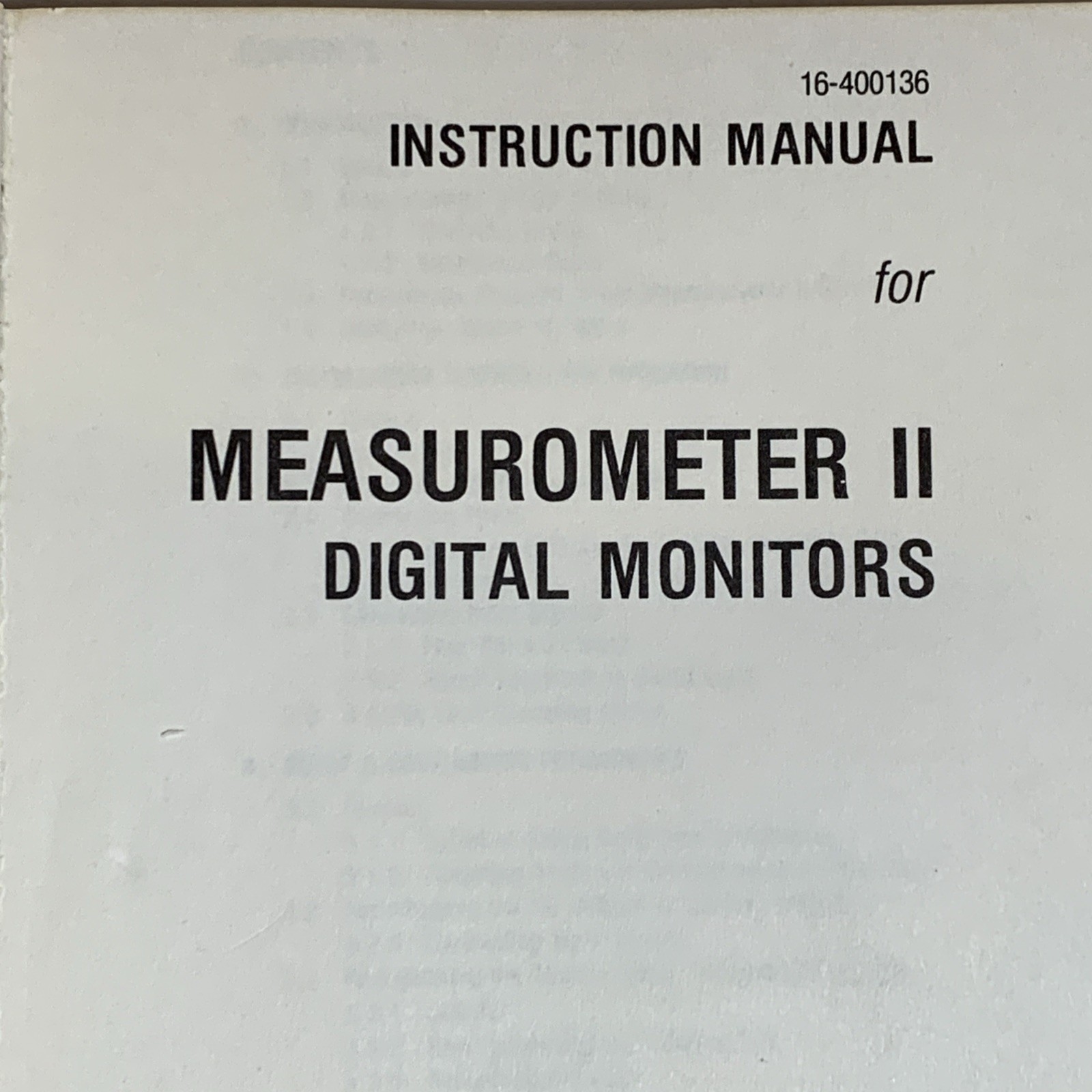 Analogic 16-400136 Instruction Manual 16400136 $25.01 + free shipping