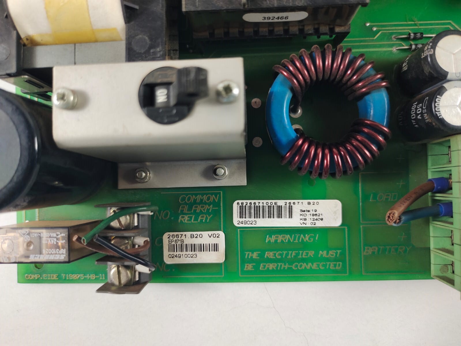 Eltek A/S EP671B Pcb Card Comp.Side T19075-H9-11, Solder Side T19076-H9-10