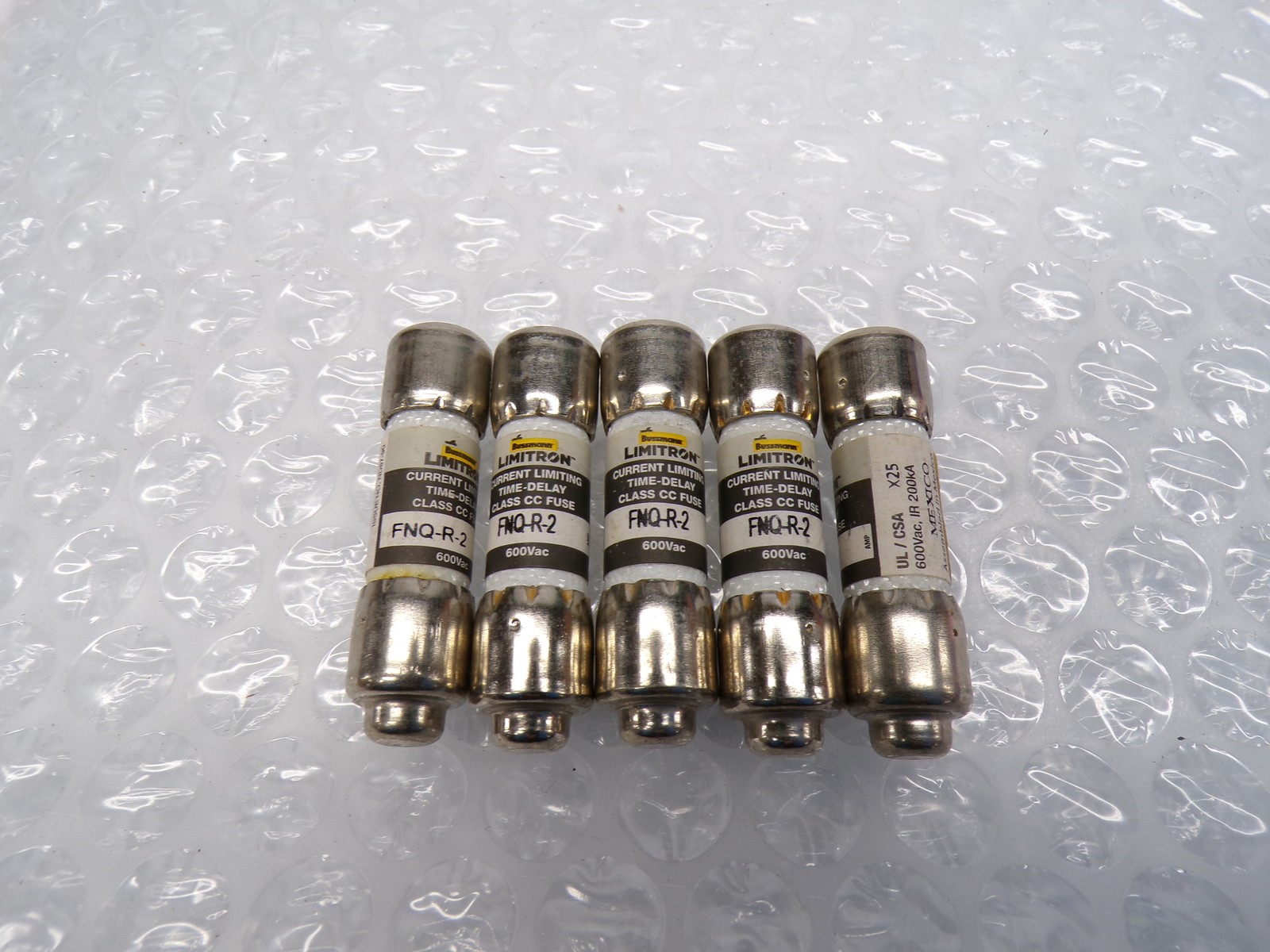 BUSSMANN FNQ-R-2 FUSE LOT OF 5 NSNP