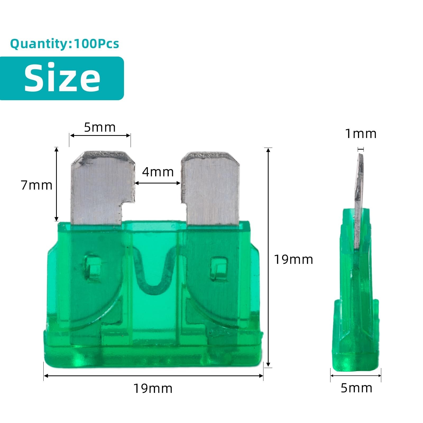 100Pcs 30 Amp Fuses Stanbdard Fuse, 30A Car Fuse Blade for Automotive, Truck,…