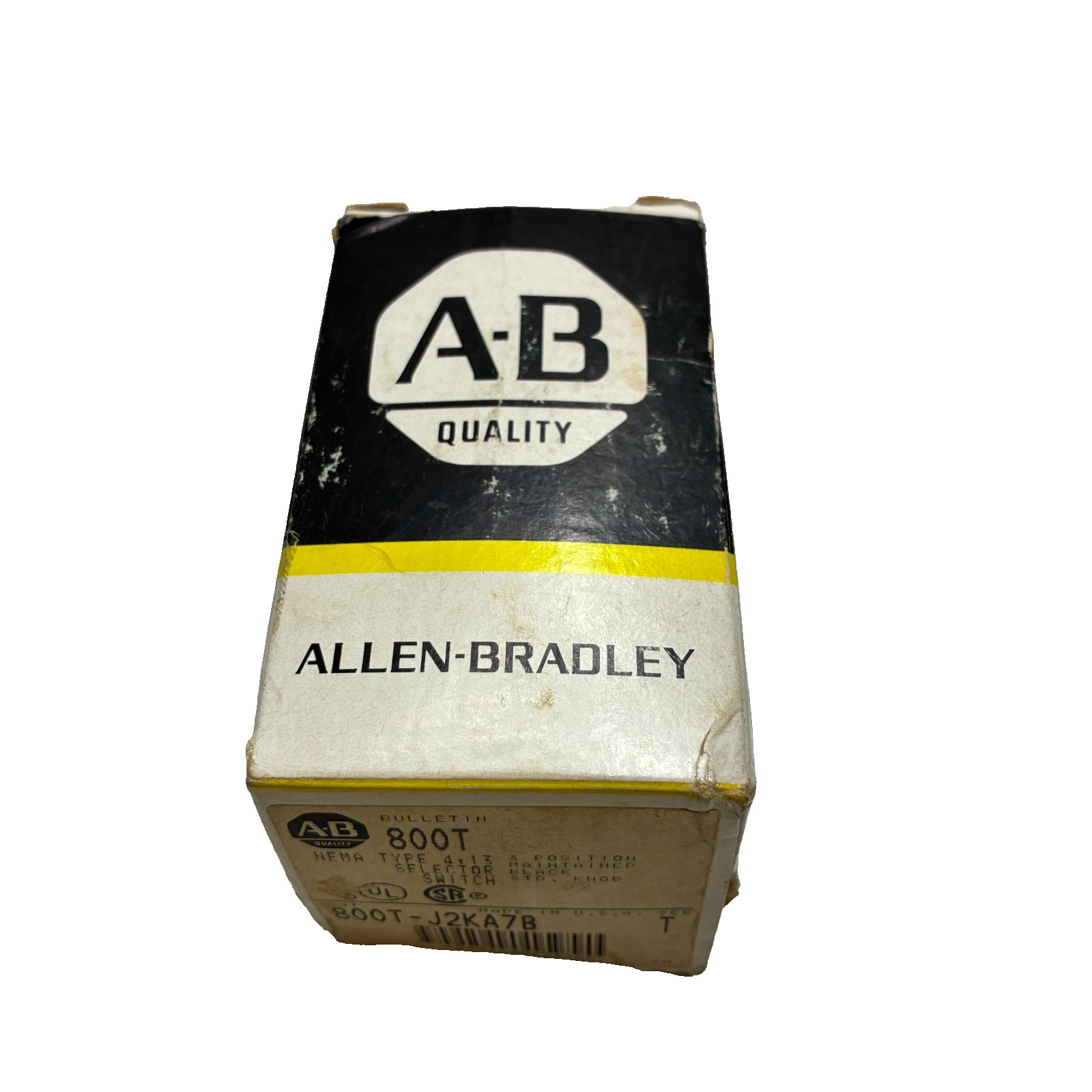 ALLEN BRADLEY 800T-J2KE7B SELECTOR SWITCH SERIES T 3 POSITION MAIN 2NO/2NC