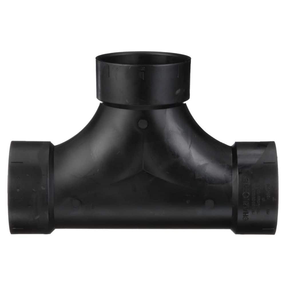 Charlotte Pipe 3 in. ABS DWV Hub x Hub x Hub 2-Way Cleanout