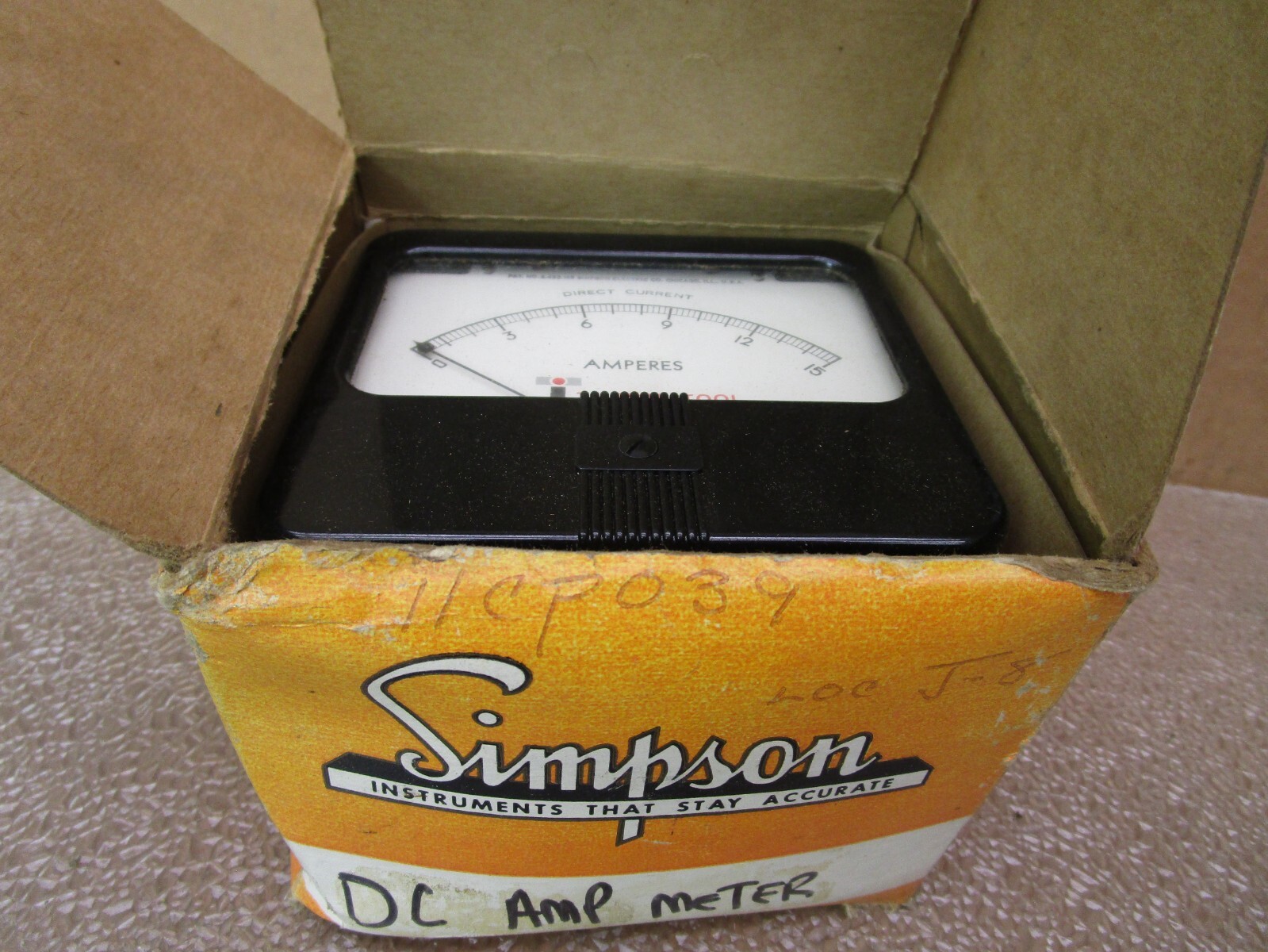 New Open Box Simpson 0~15 Amperes DC Amp Meter Thermatool 51773HM