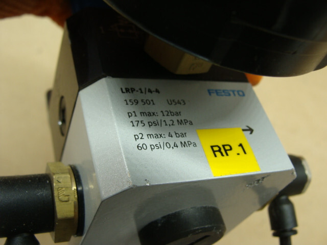 FESTO PRESSURE REGULATOR LRP-1/4-4 159501 P1 MAX: 12BAR 175PSI/1.2MPa