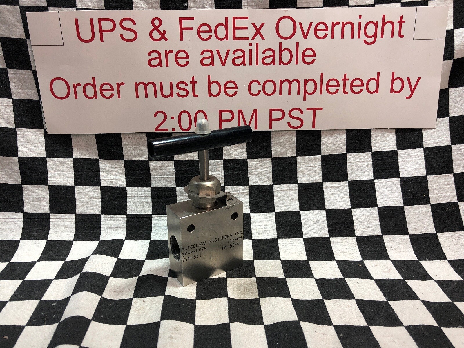 Autoclave Needle Valve 30VM-6074, 720-581, 316-CW, HT-50464, SHIPSAMEDAY