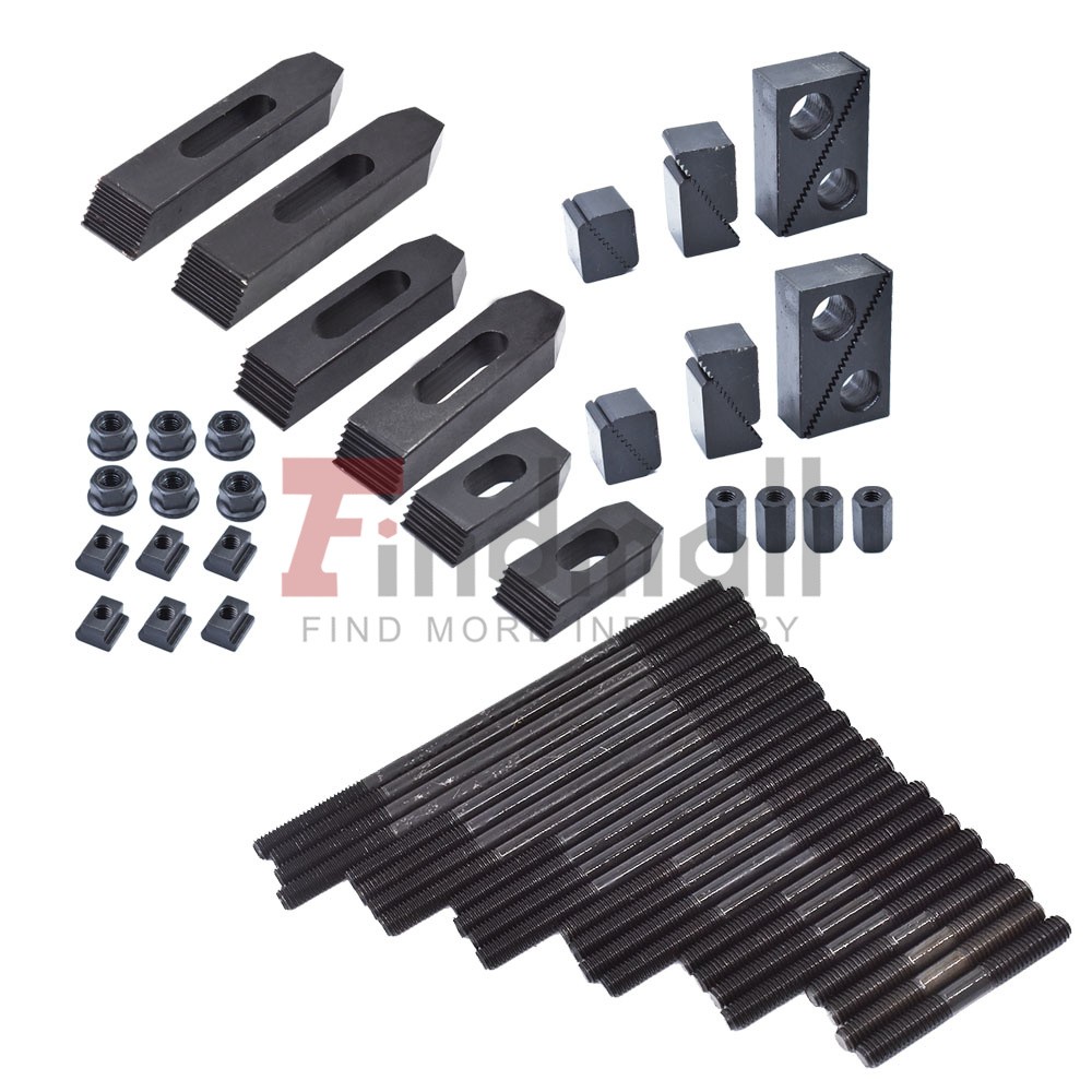 58 Piece Pro-Series 7/16″ T-Slot 3/8-16 Clamping Kit Bridgeport Mill Set Up Set