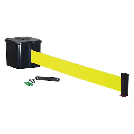 Retracta-Belt Wm412sb25-Fy-Re Retractable Belt Barrier, 25 Ft., 4Inh