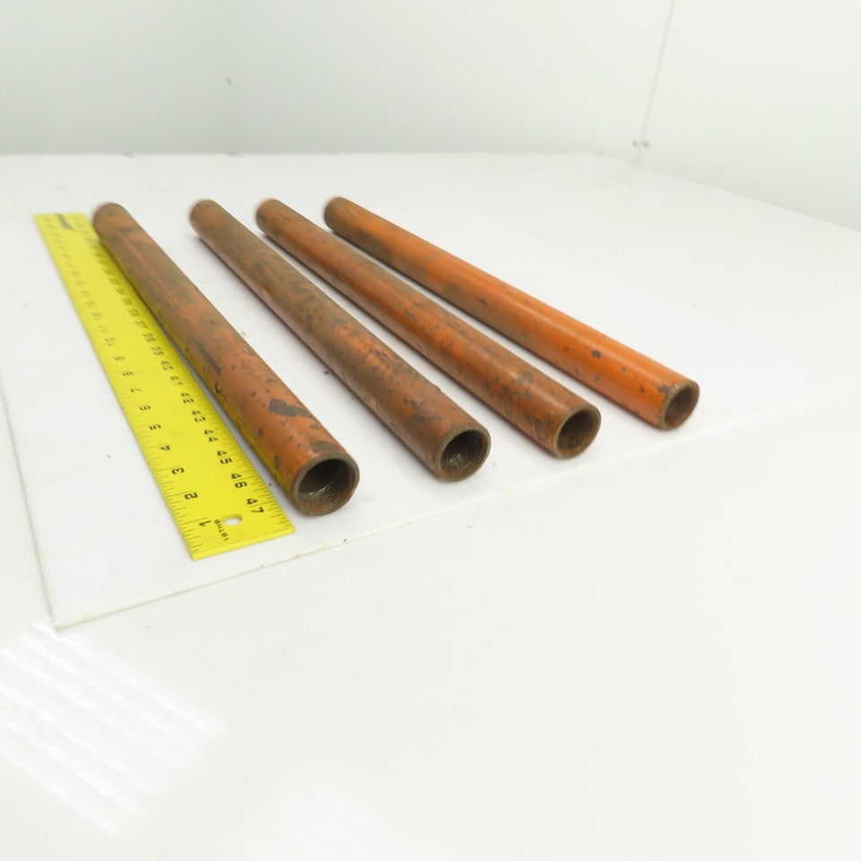 20″ OAL Threaded ID Steel Pipe Extension Tube Barrel 1″-8 TPI 1-1/2″ OD Lot Of 4