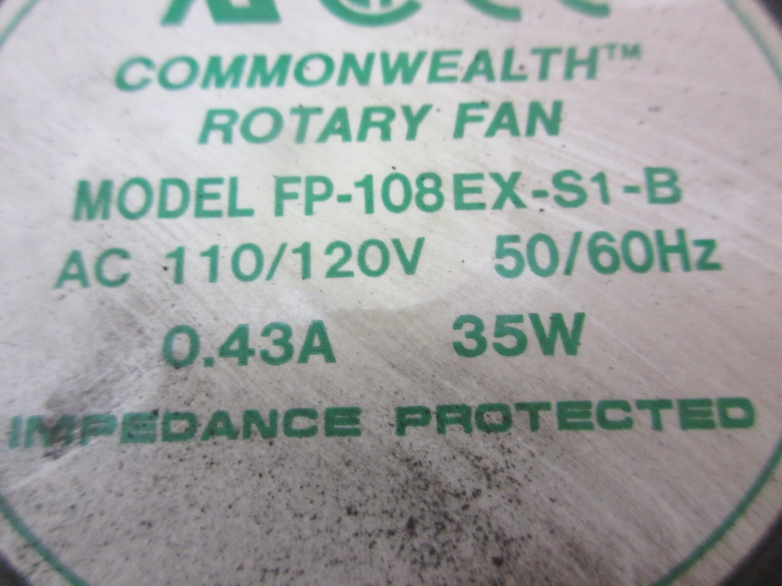 CHARMILLES ROBOFIL 290 EDM FP-108EX-S1-B COMMONWEALTH ROTARY FAN LOT OF 3 PIECES