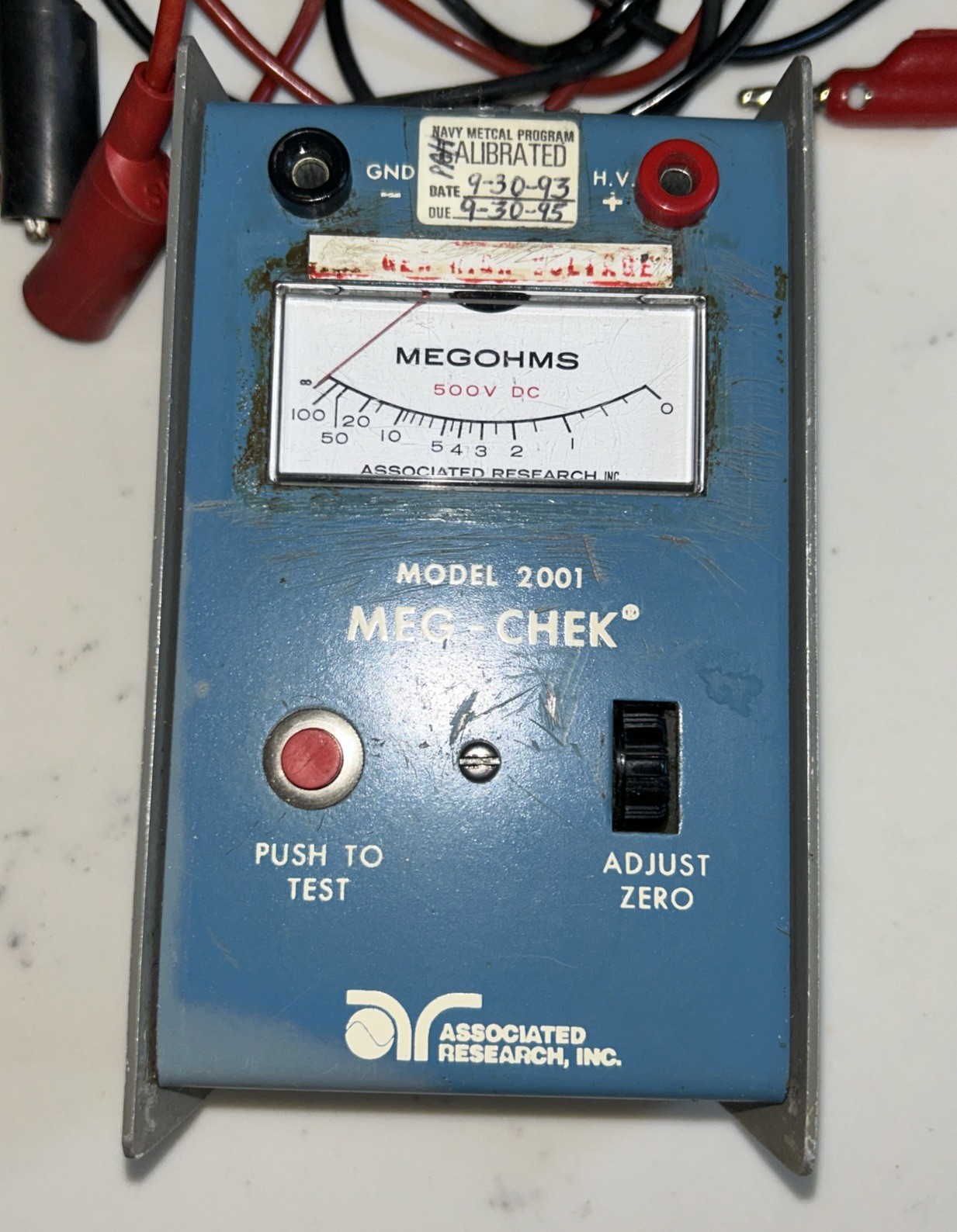 Associated Research Model 2001 Meg-Chek Megohmmeter Insulation Testing