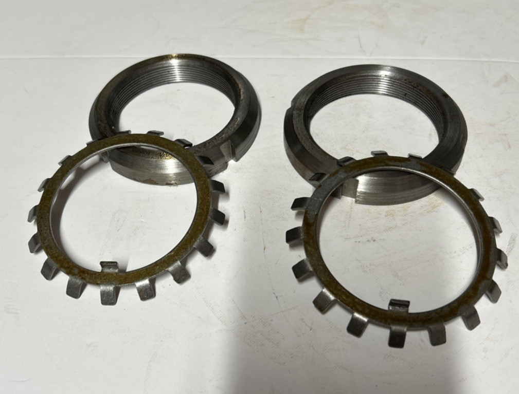 Lot of 2 N-12 Lock Nuts With 2 W-12 Washers