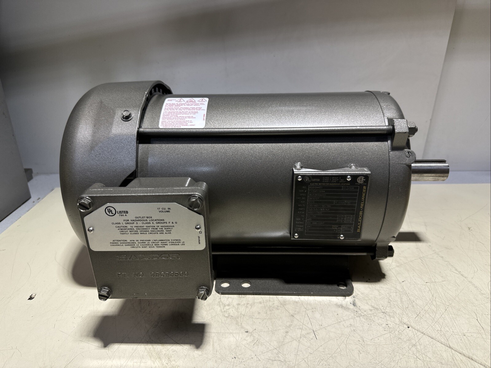 *NEW* Baldor EM7072T 36J536S042G1 5 3HP 230/460 190/380V 11.8/5.9 8.8/4.4A