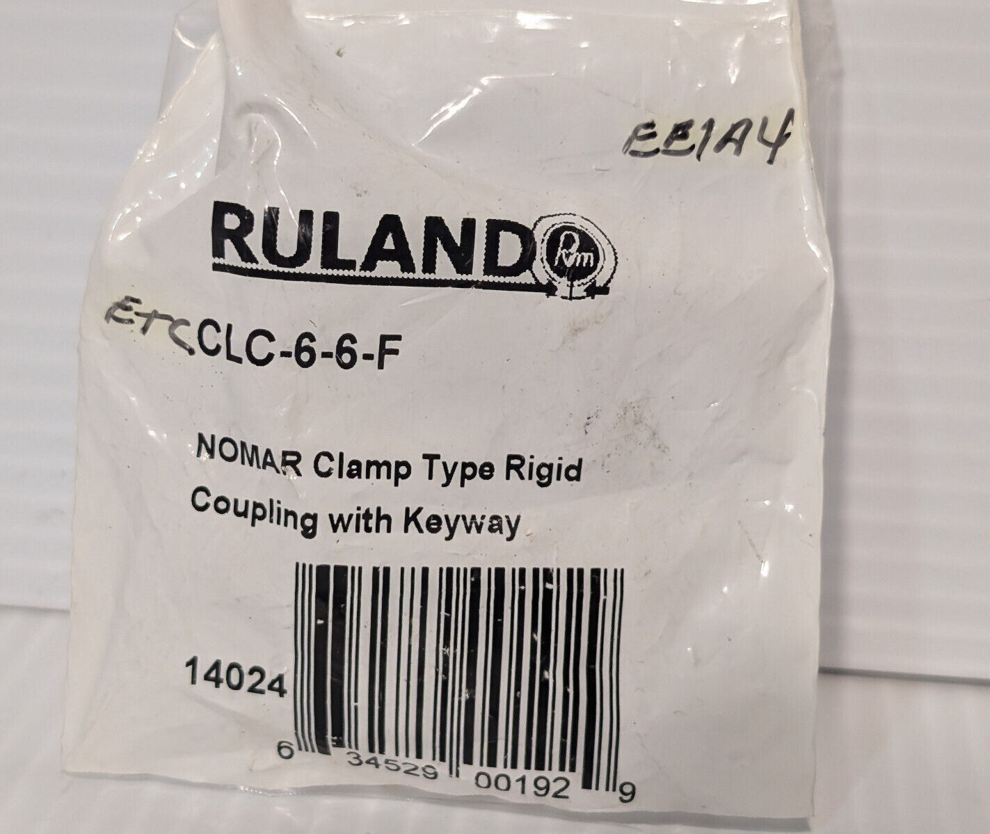 Ruland CLC-6-6-F Nomar Clamp Type Rigid Coupling with Keyway, Single-Point Faced