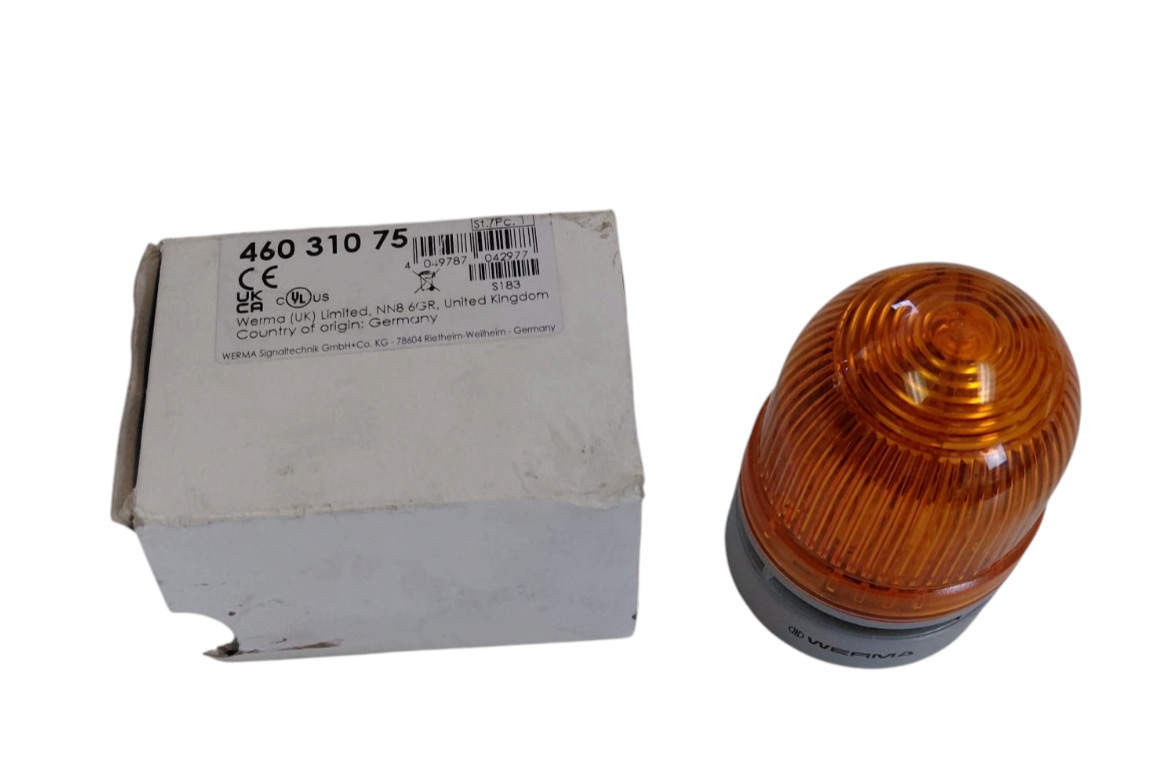 WERMA EvoSIGNAL Mini TwinLIGHT Combi 46031075 Amber Beacon 24V AC/DC IP66