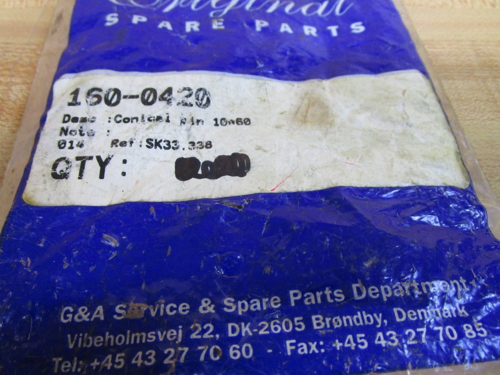Gerstenberg & Agger 160-0420 Conical Pin 10 60