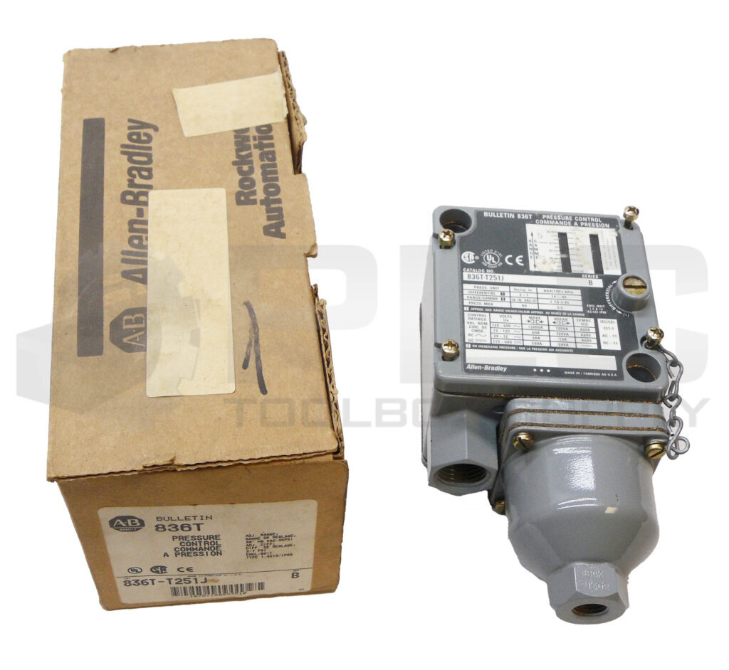 NEW ALLEN BRADLEY 836T-T251J /B PRESSURE CONTROL 600V 60A