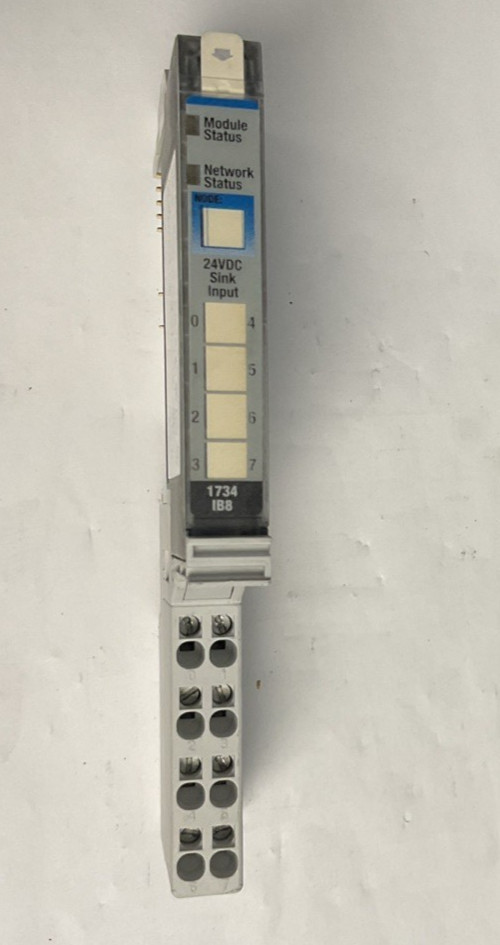 ALLEN BRADLEY 1734-IB8 PLC MODULE SER.D W/1734-TOP BASE SER.A ***LOTOF3***
