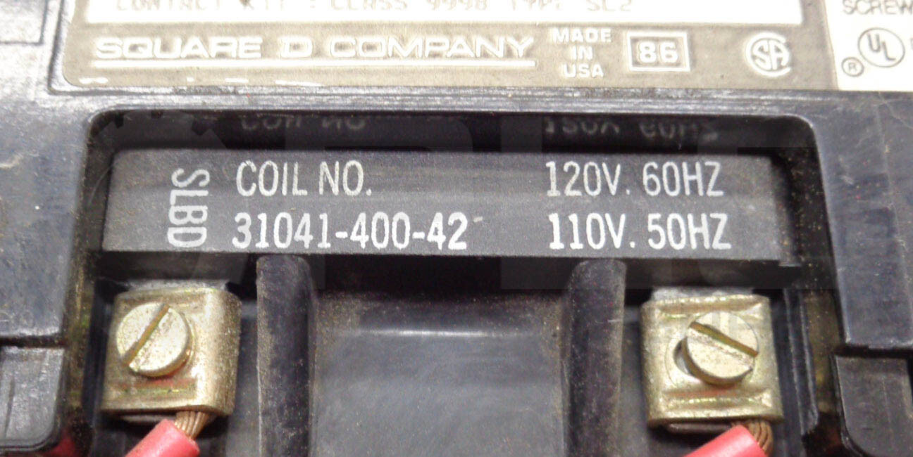 SQUARE D 8536 SBG2 /C CONTACTOR 8536 SBG2F4T W/ 31041-400-42 W/3 – B6.90
