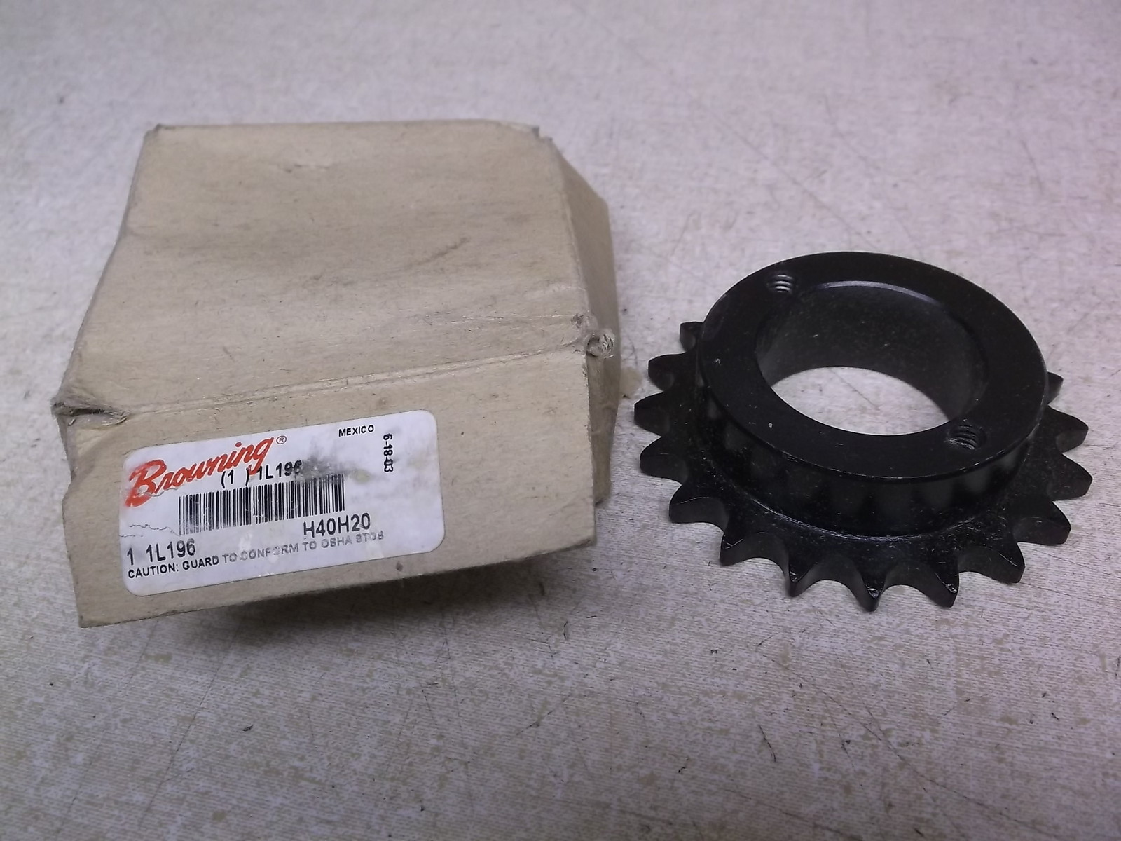 NEW Browning H40H20 1L196 1-5/16″ Bore 20 Teeth Sprocket *FREE SHIPPING*